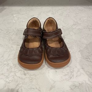 Brown leather Livie and Luca Velcro shoes